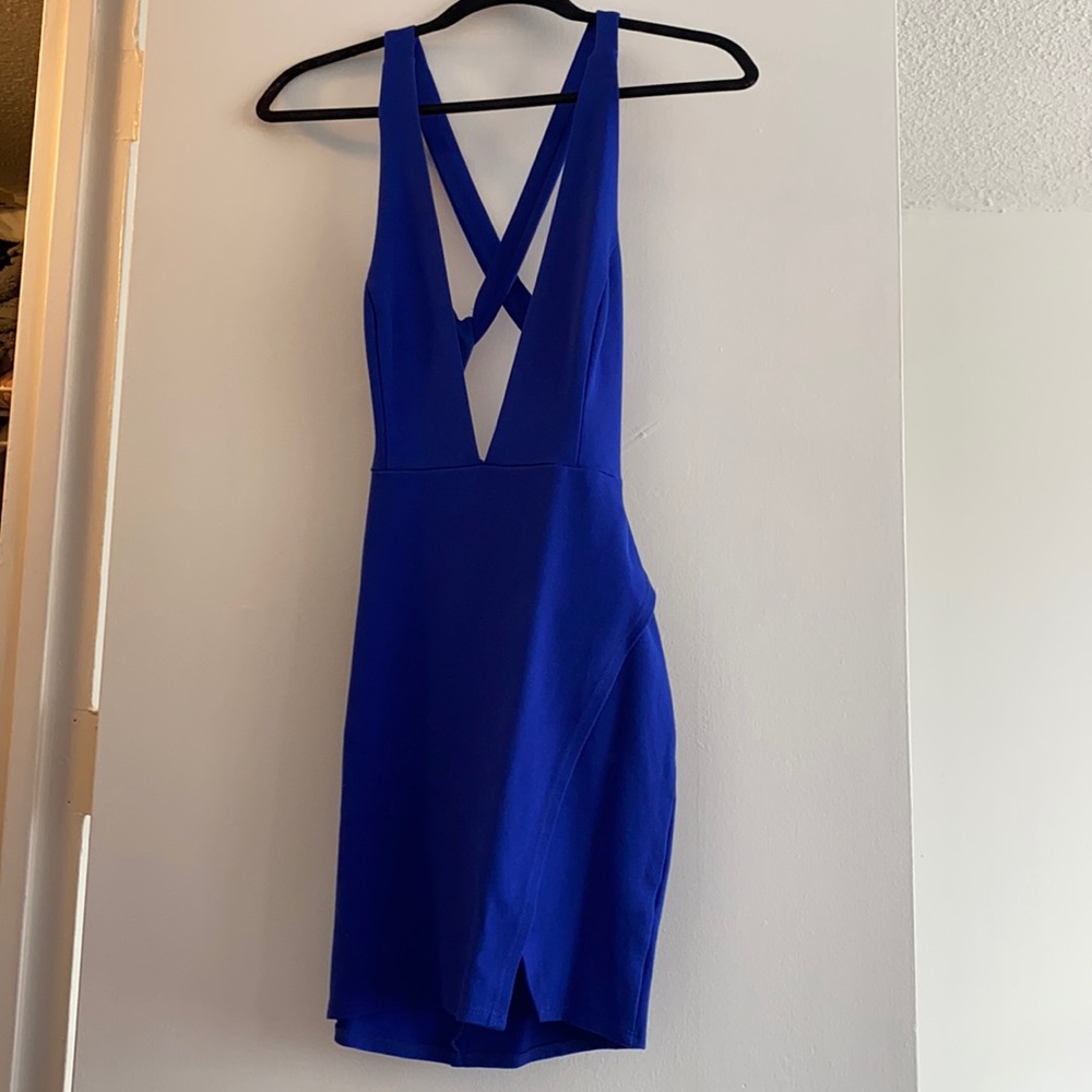 Blue mini club dress S